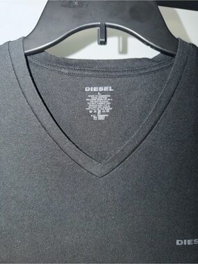 Diesel Men's V-Neck Sweater in Black